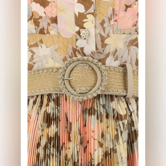 Zimmermann Pop Pleated Shirt Dress - Picture 3 of 8